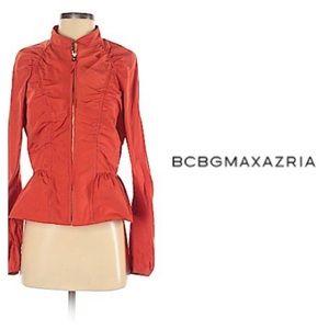 BCBG Peplum Zippered Jacket